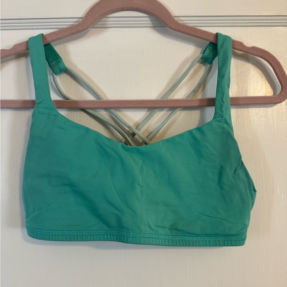 Lululemon sports bra; size 8; teal